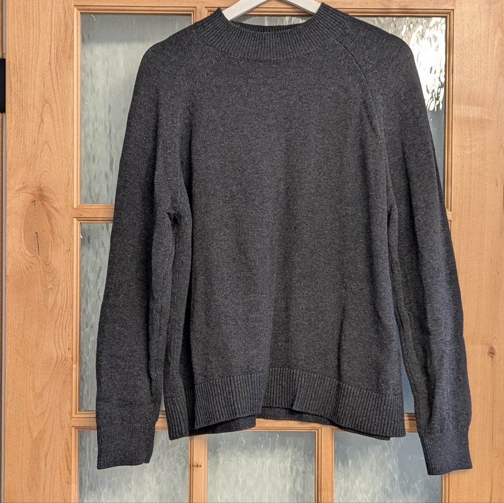 Mock Neck Gray Sweater